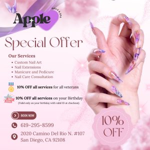 nail salon 92108 promotion